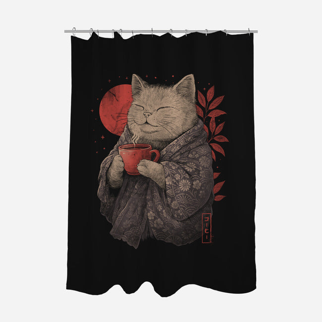 The Purrfect Brew-None-Polyester-Shower Curtain-eduely