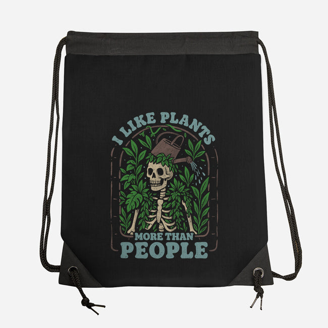I Like Plants More Than People-None-Drawstring-Bag-eduely