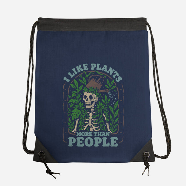 I Like Plants More Than People-None-Drawstring-Bag-eduely