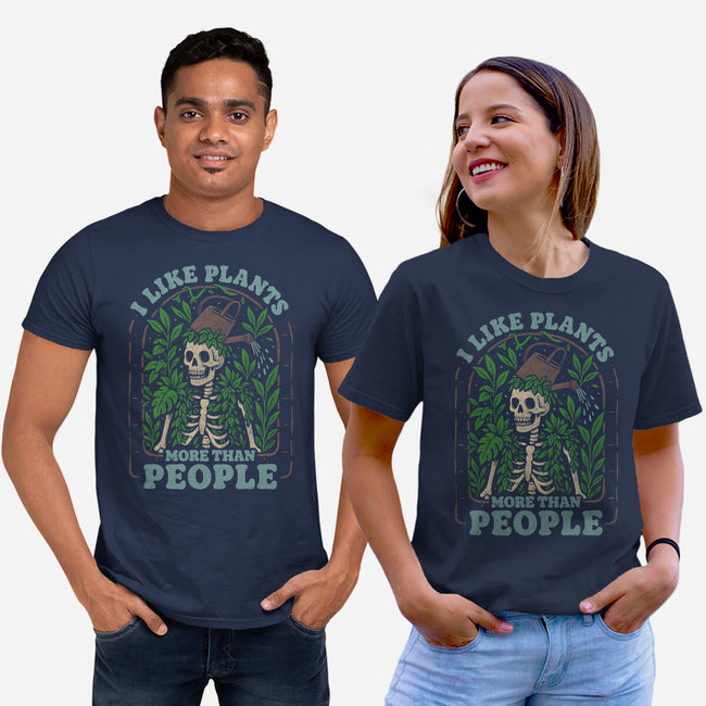I Like Plants More Than People-Unisex-Basic-Tee-eduely