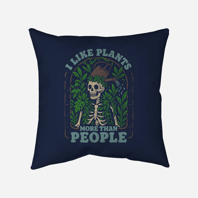 I Like Plants More Than People-None-Removable Cover w Insert-Throw Pillow-eduely