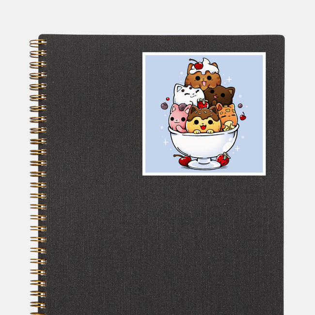 Ice Cream Kittens-None-Glossy-Sticker-Vallina84