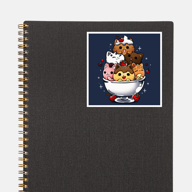 Ice Cream Kittens-None-Glossy-Sticker-Vallina84