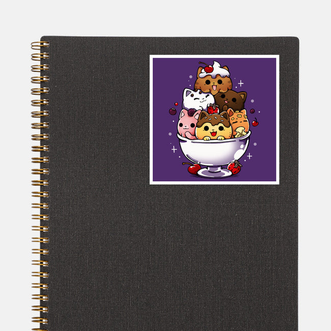 Ice Cream Kittens-None-Glossy-Sticker-Vallina84