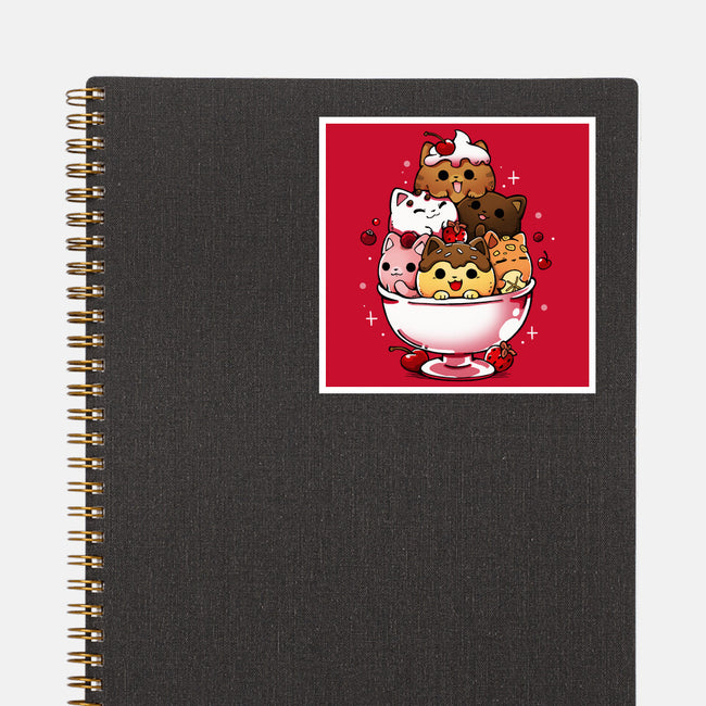 Ice Cream Kittens-None-Glossy-Sticker-Vallina84