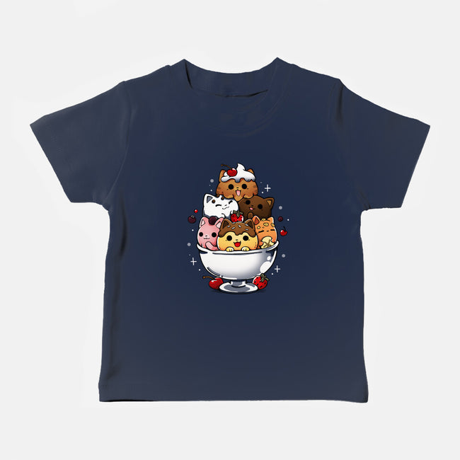 Ice Cream Kittens-Baby-Basic-Tee-Vallina84