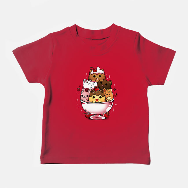 Ice Cream Kittens-Baby-Basic-Tee-Vallina84