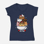 Ice Cream Kittens-Womens-V-Neck-Tee-Vallina84