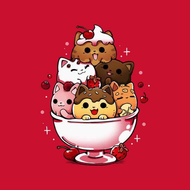 Ice Cream Kittens-None-Polyester-Shower Curtain-Vallina84