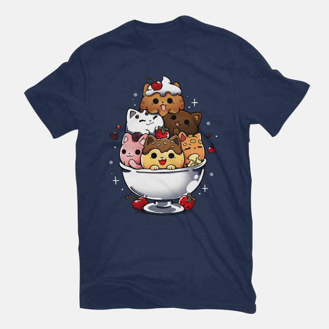 Ice Cream Kittens-Womens-Basic-Tee-Vallina84