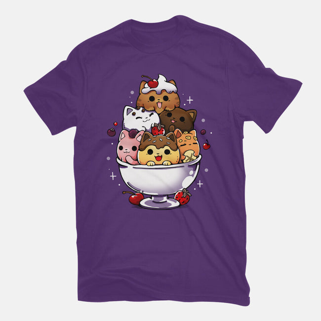 Ice Cream Kittens-Womens-Basic-Tee-Vallina84