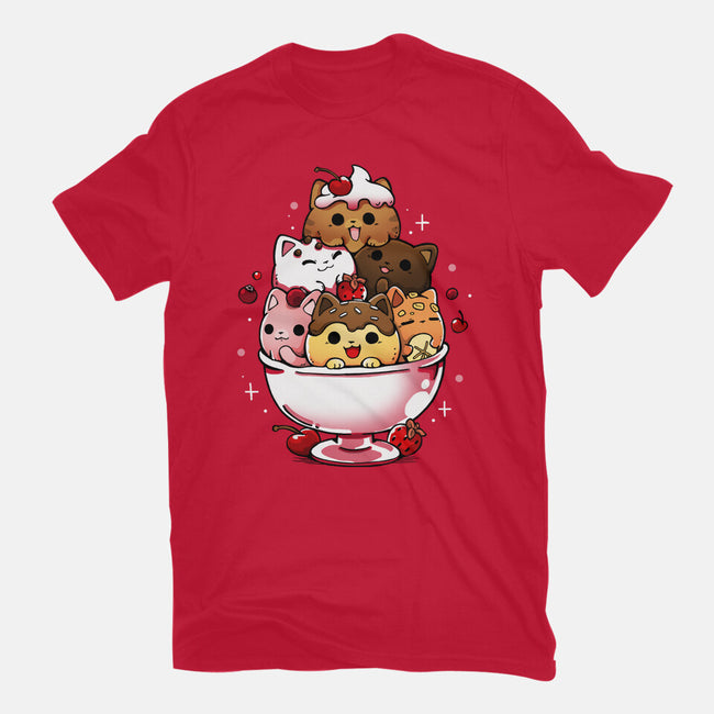 Ice Cream Kittens-Womens-Basic-Tee-Vallina84