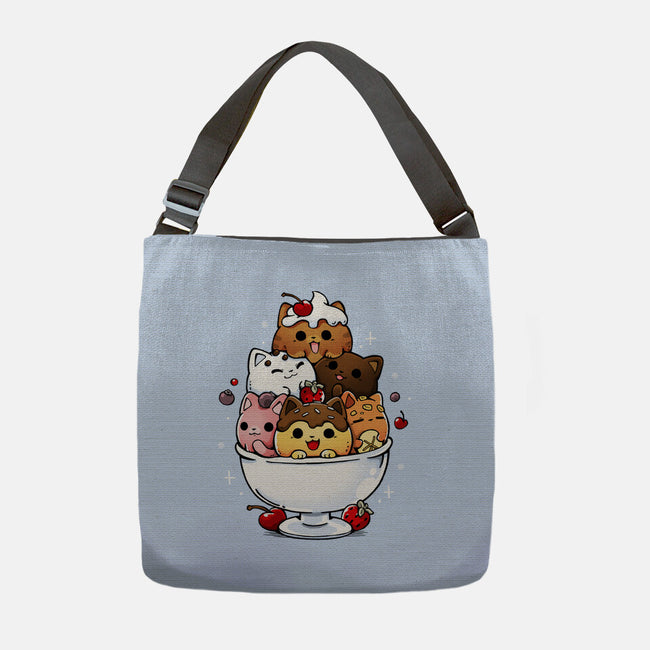 Ice Cream Kittens-None-Adjustable Tote-Bag-Vallina84