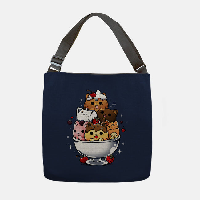 Ice Cream Kittens-None-Adjustable Tote-Bag-Vallina84