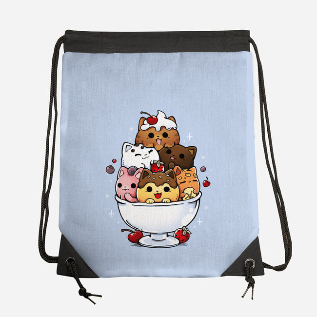 Ice Cream Kittens-None-Drawstring-Bag-Vallina84