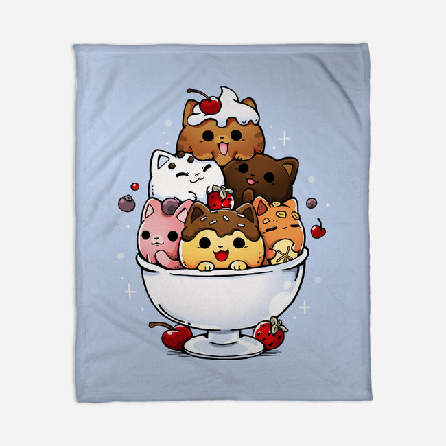 Ice Cream Kittens-None-Fleece-Blanket-Vallina84