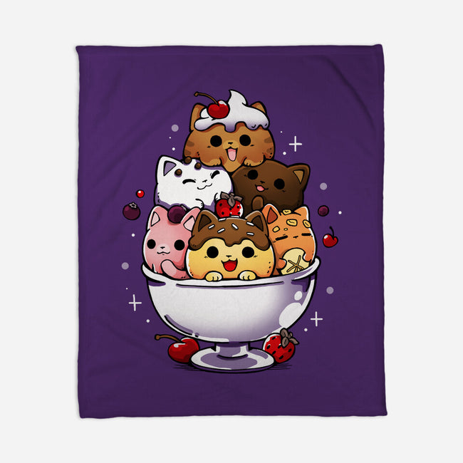 Ice Cream Kittens-None-Fleece-Blanket-Vallina84