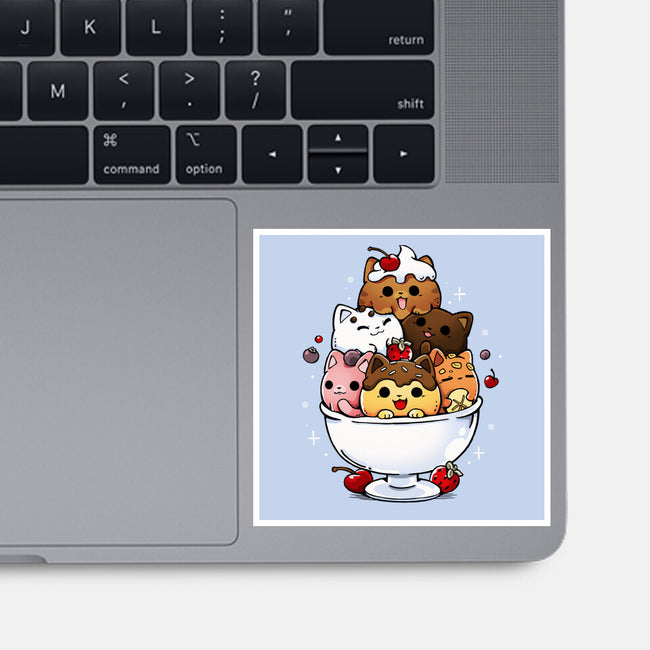 Ice Cream Kittens-None-Glossy-Sticker-Vallina84