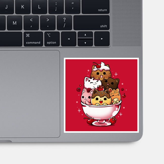 Ice Cream Kittens-None-Glossy-Sticker-Vallina84