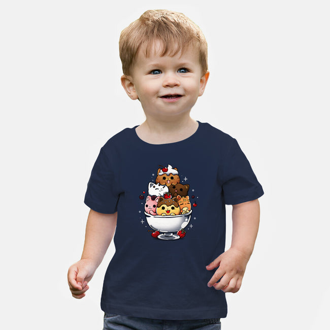 Ice Cream Kittens-Baby-Basic-Tee-Vallina84