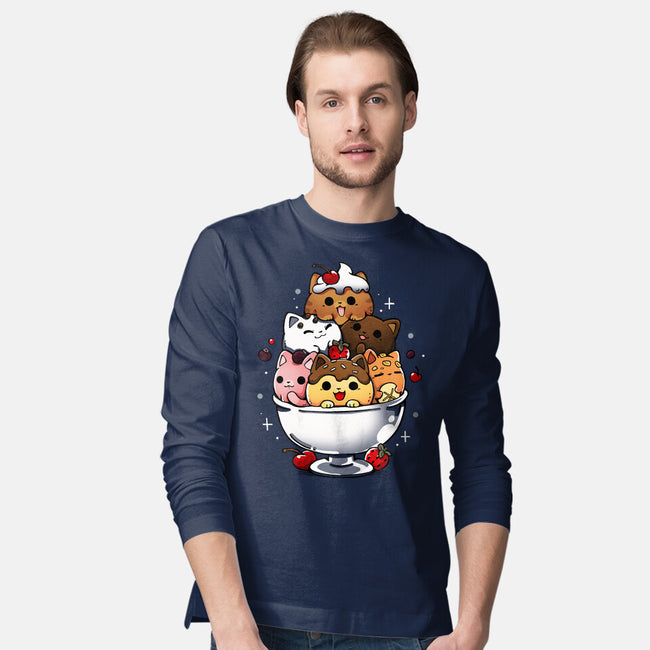 Ice Cream Kittens-Mens-Long Sleeved-Tee-Vallina84