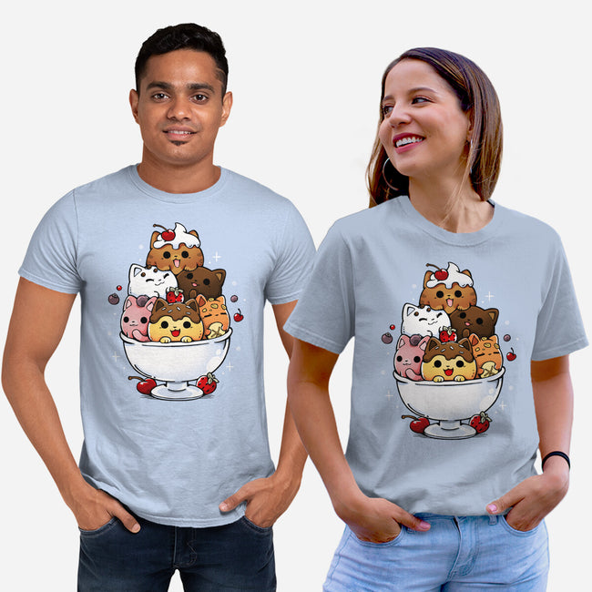Ice Cream Kittens-Unisex-Basic-Tee-Vallina84