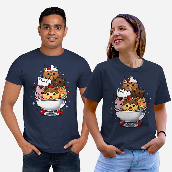 Ice Cream Kittens-Unisex-Basic-Tee-Vallina84