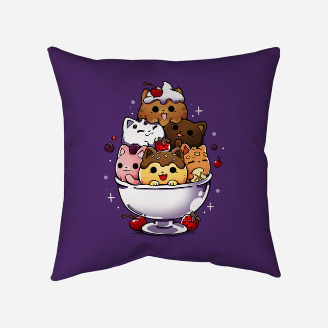 Ice Cream Kittens-None-Removable Cover w Insert-Throw Pillow-Vallina84