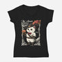 Puss In Boots Tale-Womens-V-Neck-Tee-NemiMakeit