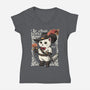 Puss In Boots Tale-Womens-V-Neck-Tee-NemiMakeit