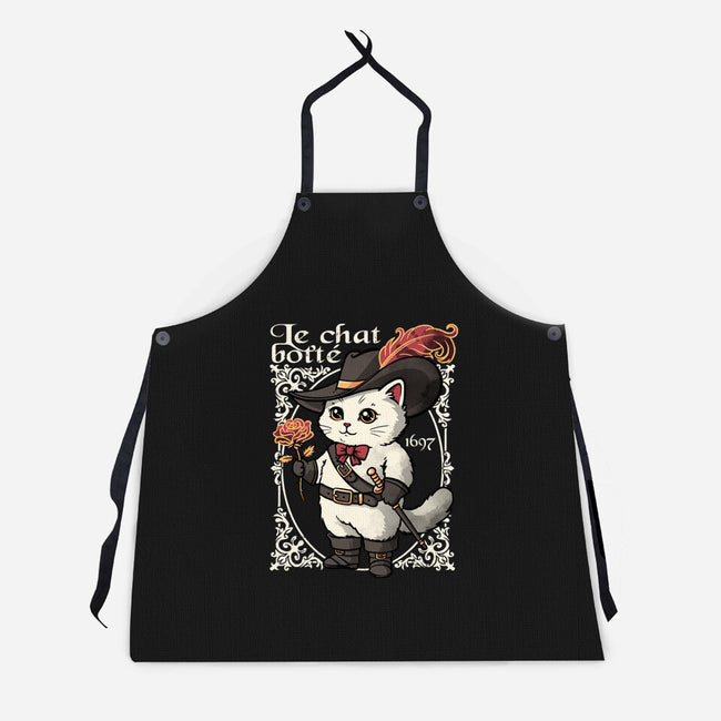 Puss In Boots Tale-Unisex-Kitchen-Apron-NemiMakeit