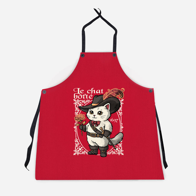 Puss In Boots Tale-Unisex-Kitchen-Apron-NemiMakeit