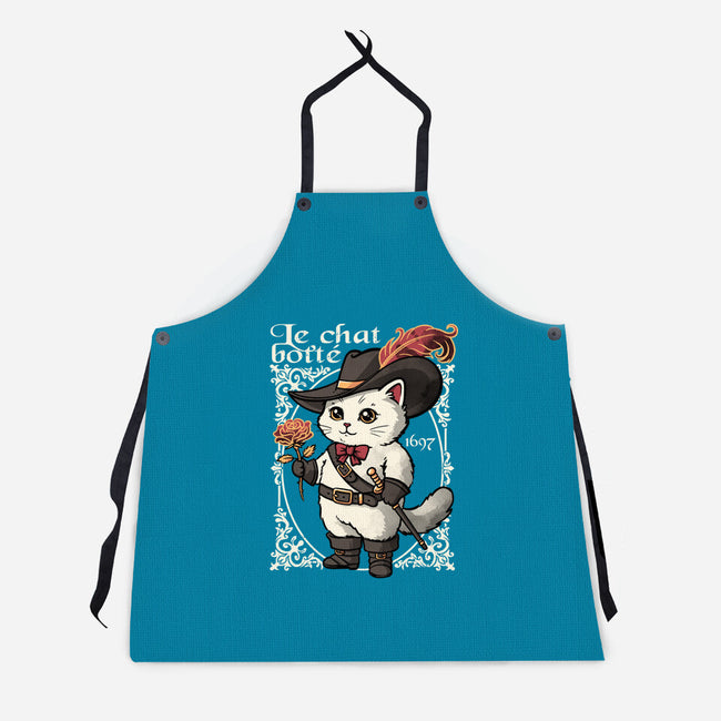 Puss In Boots Tale-Unisex-Kitchen-Apron-NemiMakeit