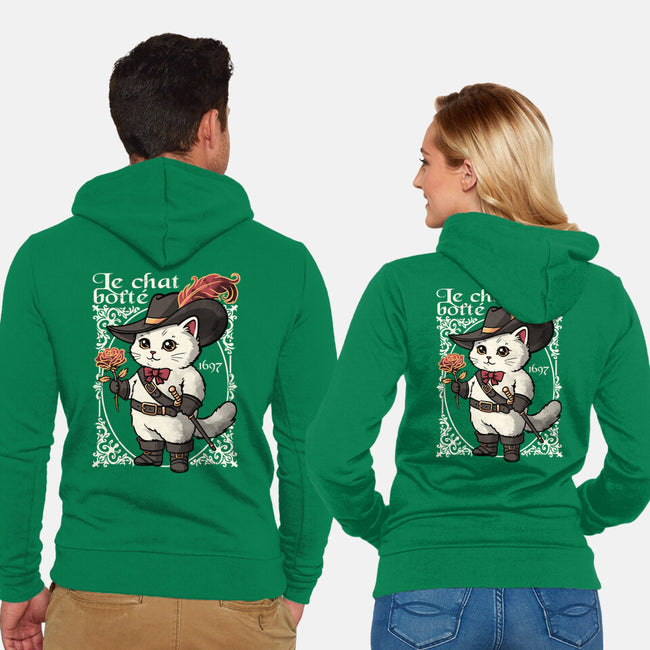 Puss In Boots Tale-Unisex-Zip-Up-Sweatshirt-NemiMakeit