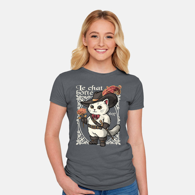 Puss In Boots Tale-Womens-Fitted-Tee-NemiMakeit