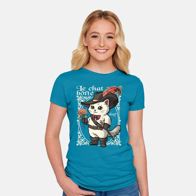 Puss In Boots Tale-Womens-Fitted-Tee-NemiMakeit