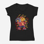 Capybarapper-Womens-V-Neck-Tee-spoilerinc