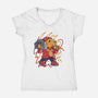 Capybarapper-Womens-V-Neck-Tee-spoilerinc