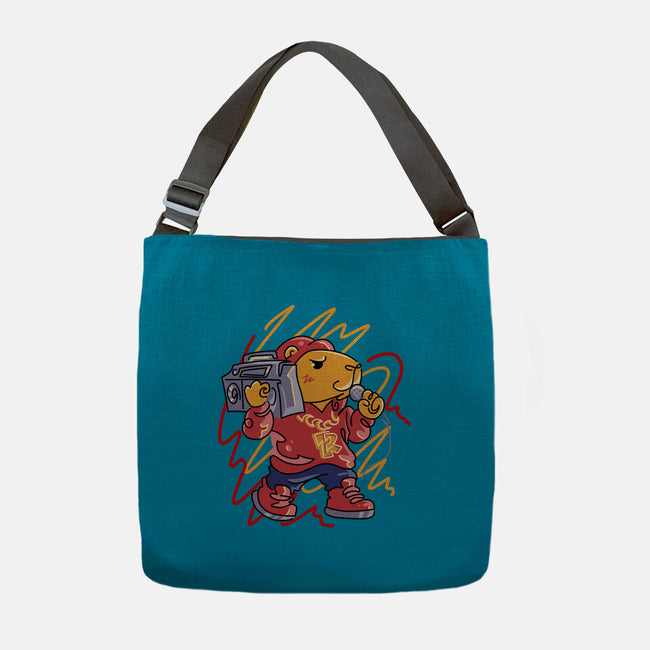 Capybarapper-None-Adjustable Tote-Bag-spoilerinc