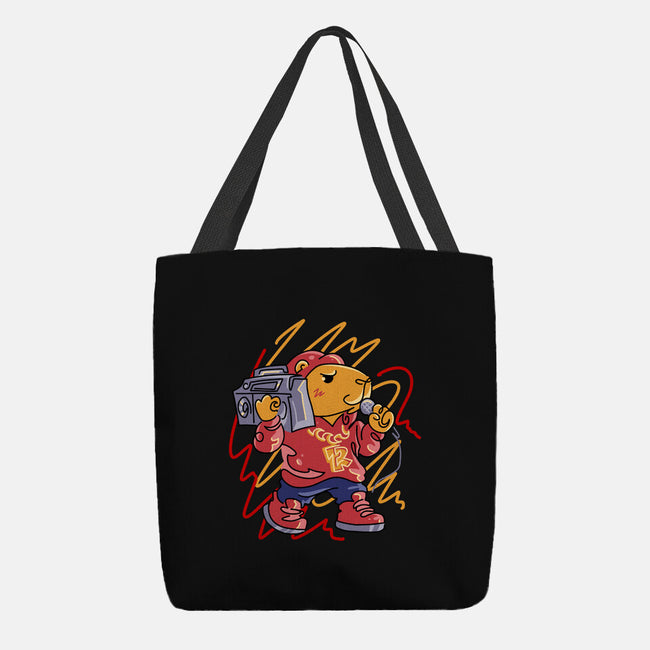Capybarapper-None-Basic Tote-Bag-spoilerinc