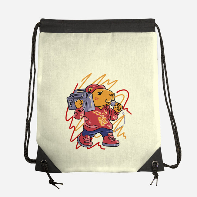 Capybarapper-None-Drawstring-Bag-spoilerinc