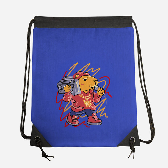 Capybarapper-None-Drawstring-Bag-spoilerinc
