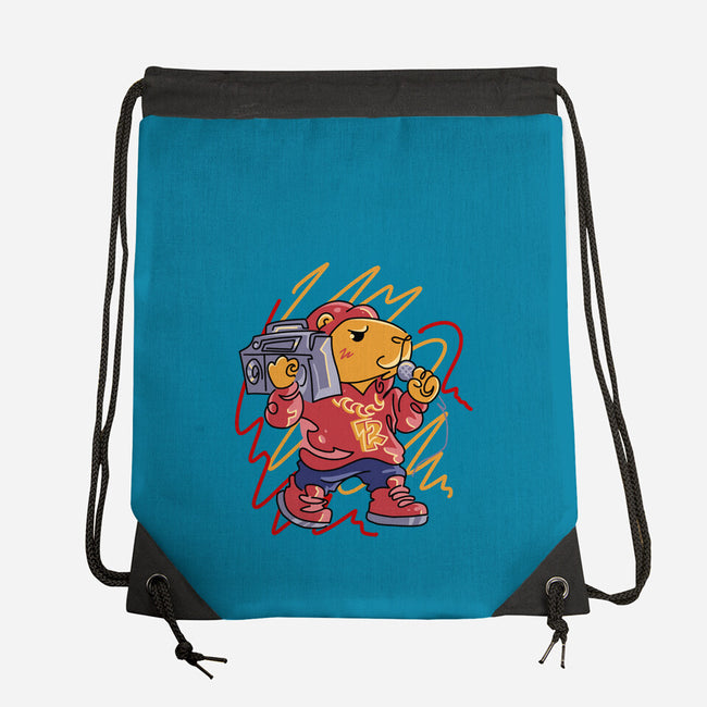 Capybarapper-None-Drawstring-Bag-spoilerinc