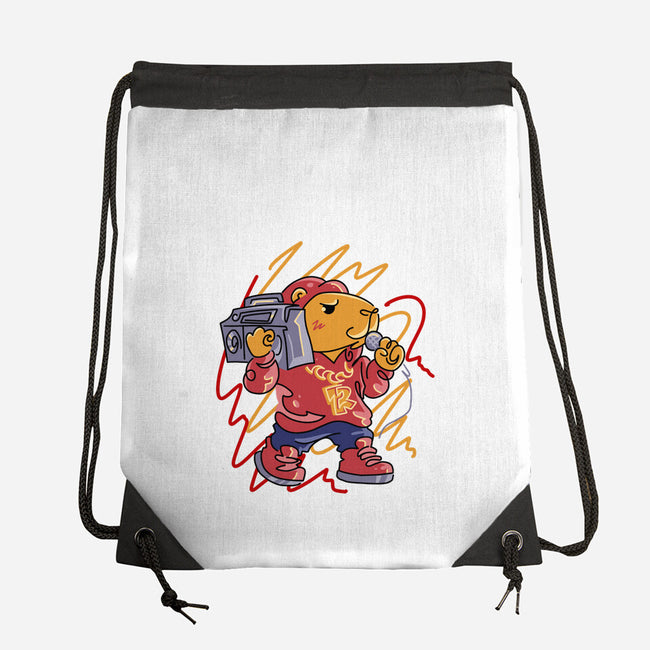 Capybarapper-None-Drawstring-Bag-spoilerinc