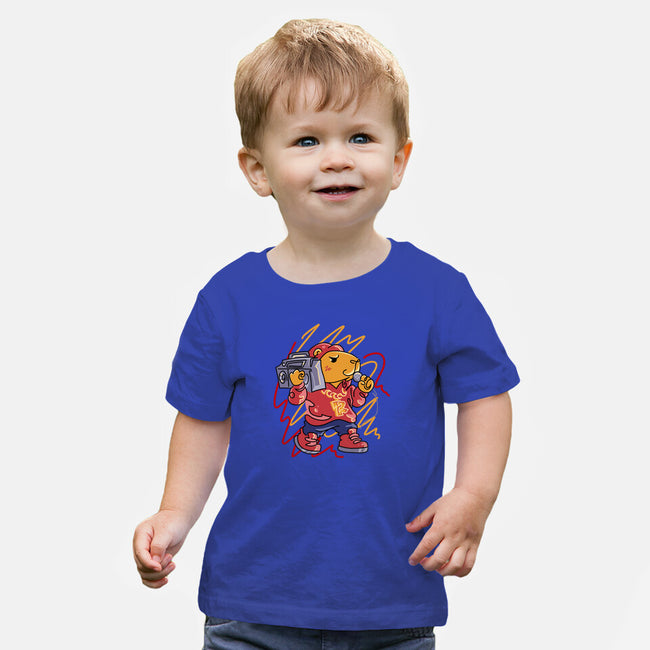 Capybarapper-Baby-Basic-Tee-spoilerinc