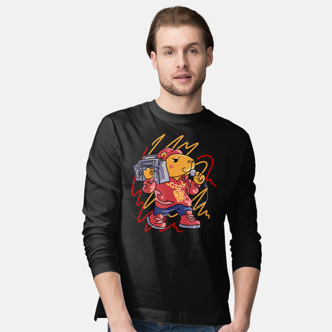 Capybarapper-Mens-Long Sleeved-Tee-spoilerinc