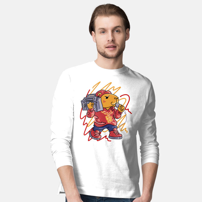 Capybarapper-Mens-Long Sleeved-Tee-spoilerinc