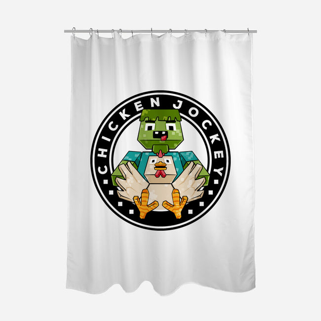 Chicken Cube Lover-None-Polyester-Shower Curtain-spoilerinc