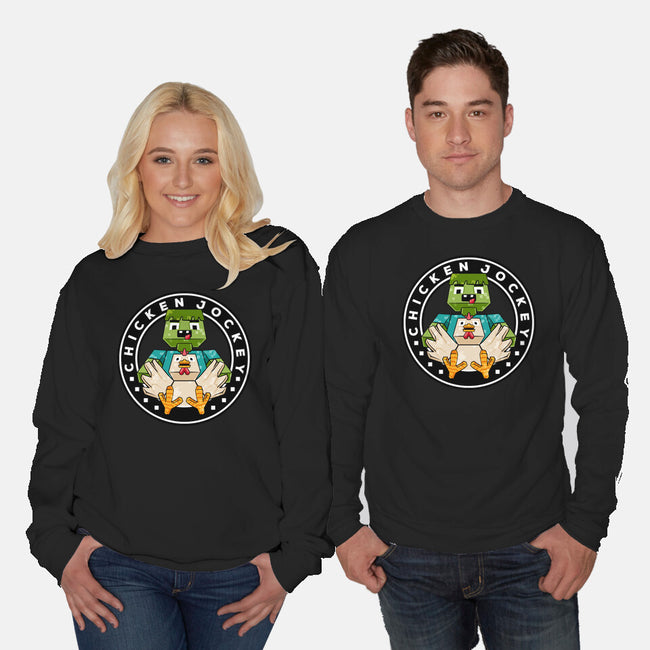 Chicken Cube Lover-Unisex-Crew Neck-Sweatshirt-spoilerinc