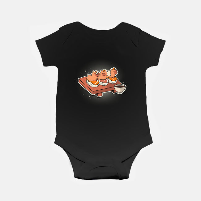 Capybara Sushi-Baby-Basic-Onesie-Freecheese